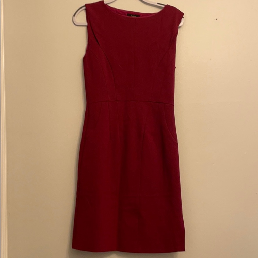 Burgundy Work Dress